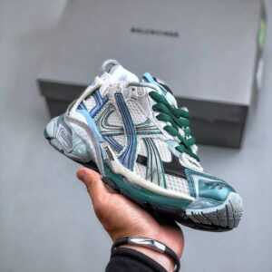 Balenciaga Track White-Green Sneakers