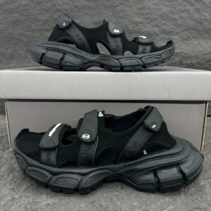 Balenciaga Track Black Athletic Sandals