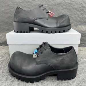 Balenciaga Chunky Black Leather Shoes