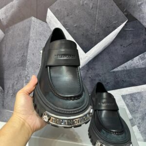 Balenciaga Chunky-Soled Black Loafers