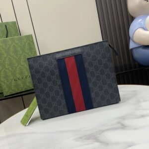 GUCCI Classic Gray Clutch