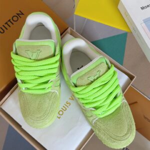 Louis Vuitton Trainer White & Green Sneakers