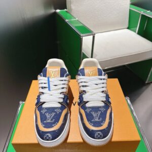 Louis Vuitton Trainer White-Yellow Casual Sneakers