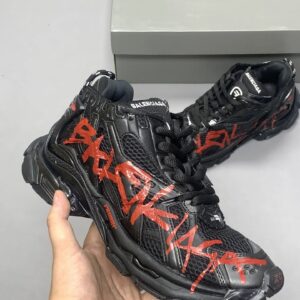 Balenciaga Track Graffiti Black-Red Sneakers