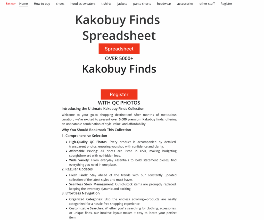 这是谷歌排名第二的kakobuy电子表格